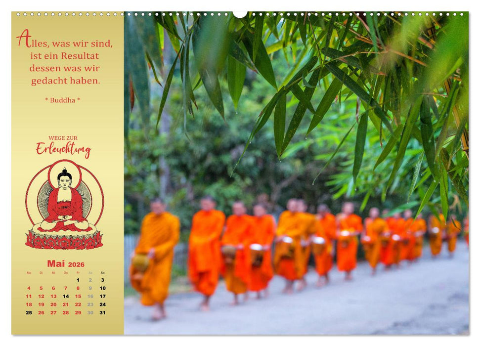 Buddhistische Weisheiten - Wege zur Erleuchtung (CALVENDO Wandkalender 2026)