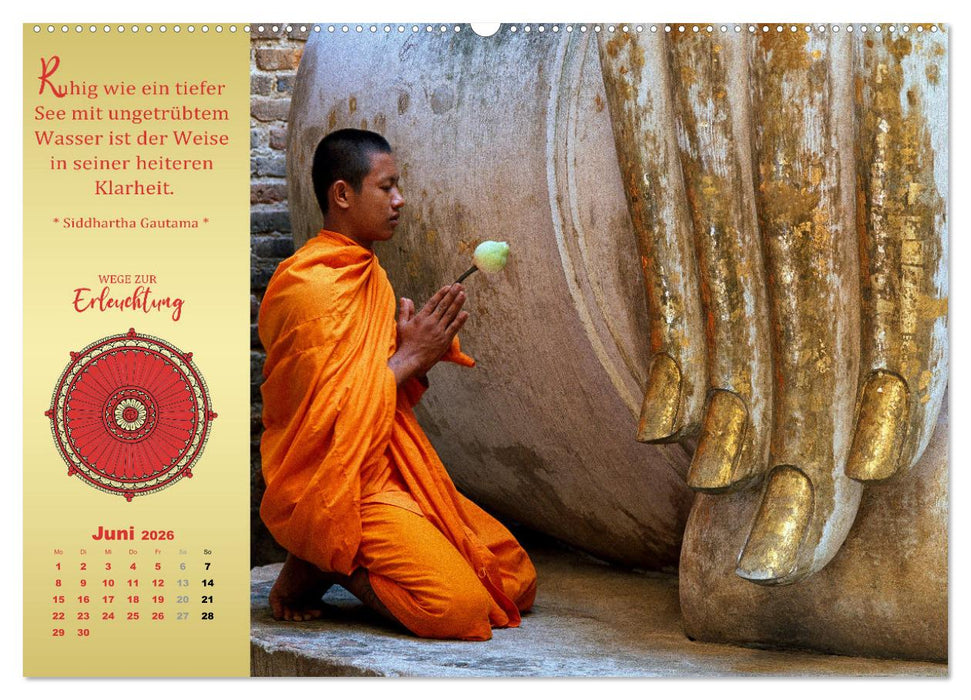 Buddhistische Weisheiten - Wege zur Erleuchtung (CALVENDO Wandkalender 2026)