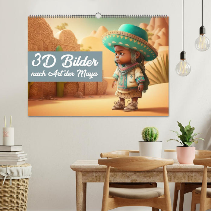 3D Bilder nach Art der Maya (CALVENDO Wandkalender 2026)