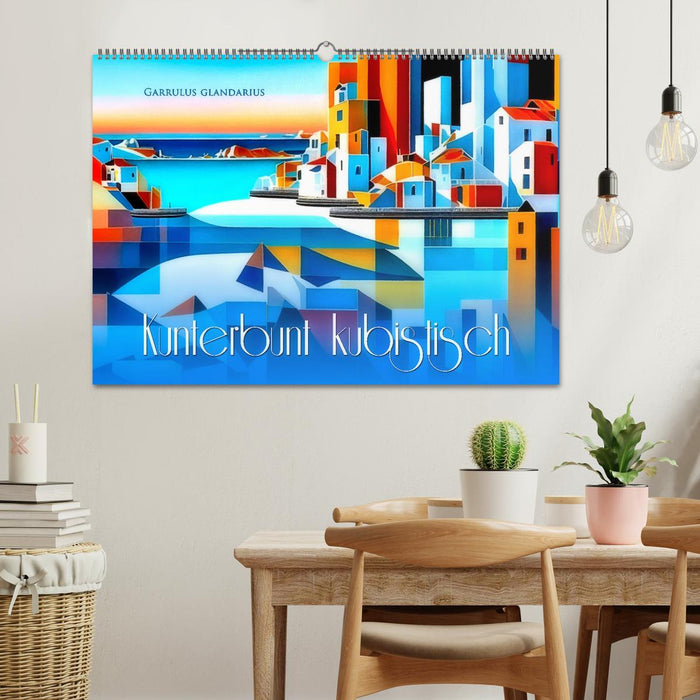 Kunterbunt kubistisch (CALVENDO Wandkalender 2026)
