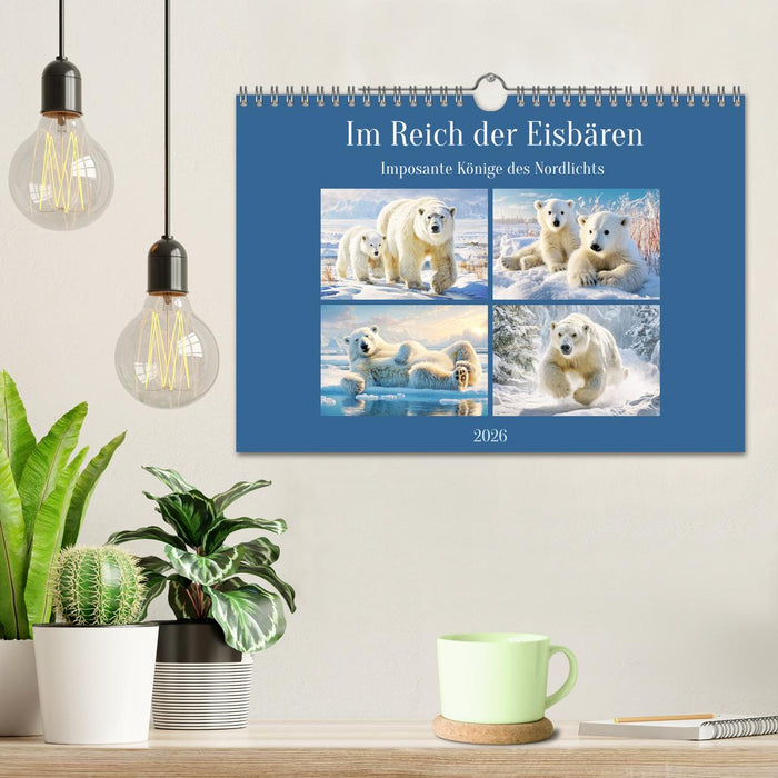 Im Reich der Eisbären. Imposante Könige des Nordlichts (CALVENDO Wandkalender 2026)