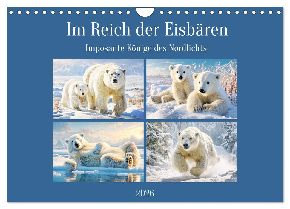 Im Reich der Eisbären. Imposante Könige des Nordlichts (CALVENDO Wandkalender 2026)