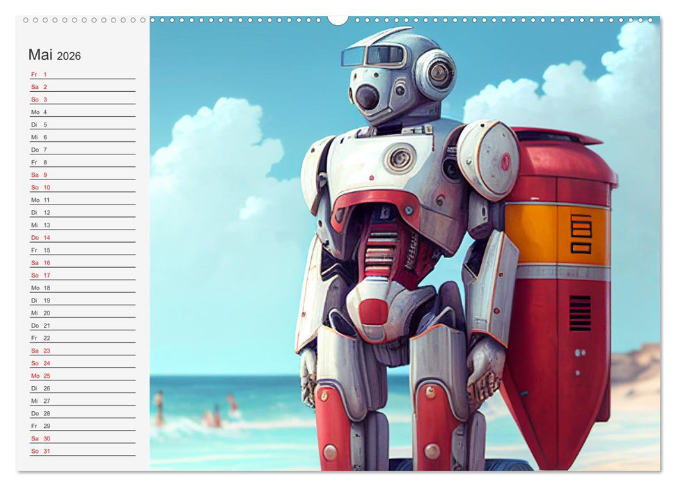 Roboter, Zukunft, Visionen. Die Arbeitskräfte von Morgen (CALVENDO Wandkalender 2026)