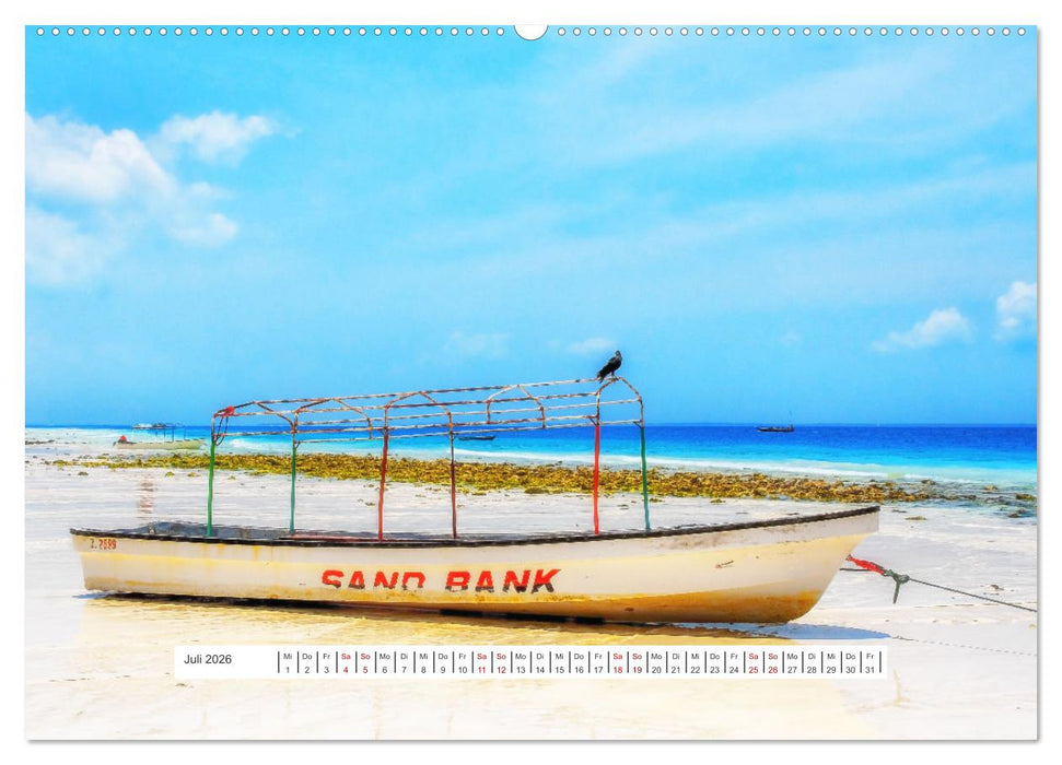 Sansibar - Sonne, Sand, Meer (CALVENDO Premium Wandkalender 2026)