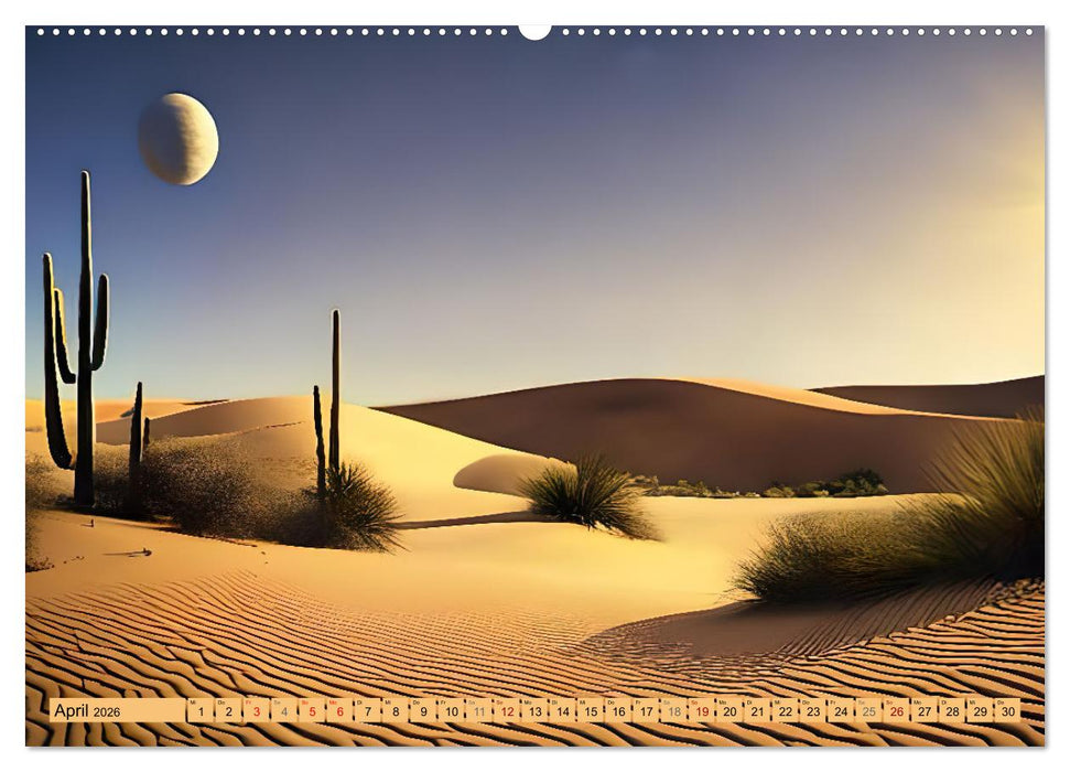Die Wüste - Kulisse der Fantasie (CALVENDO Wandkalender 2026)