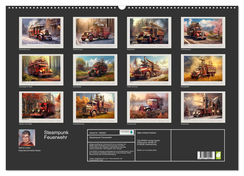 Steampunk Feuerwehr (CALVENDO Wandkalender 2026)