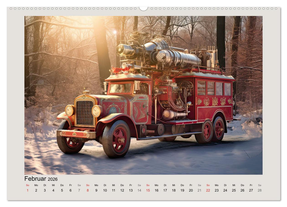 Steampunk Feuerwehr (CALVENDO Wandkalender 2026)