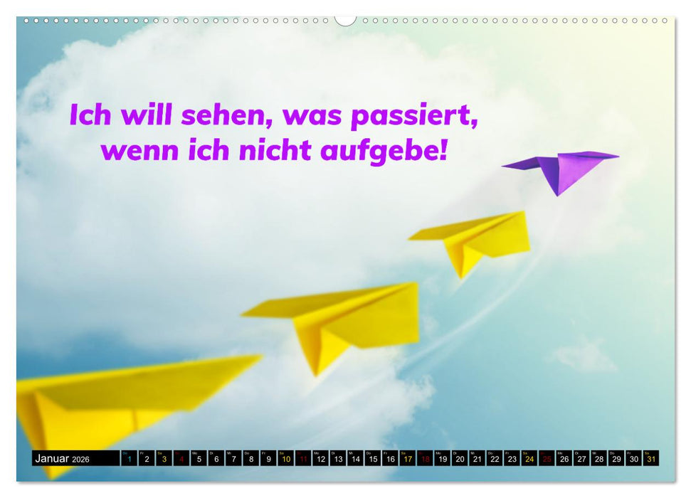 Kopf hoch Motivations Sprüche (CALVENDO Wandkalender 2026)