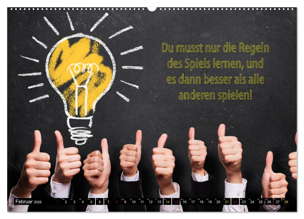 Kopf hoch Motivations Sprüche (CALVENDO Wandkalender 2026)