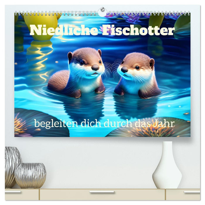 Niedliche Fischotter begleiten dich durch das Jahr (CALVENDO Premium Wandkalender 2026)