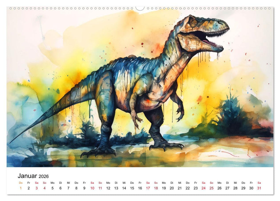 Dinosaurier und Urzeittiere - Wesen aus längst vergangenen Zeiten (CALVENDO Premium Wandkalender 2026)