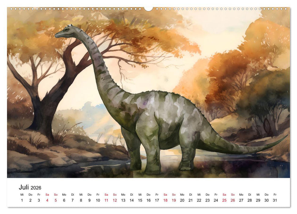 Dinosaurier und Urzeittiere - Wesen aus längst vergangenen Zeiten (CALVENDO Premium Wandkalender 2026)