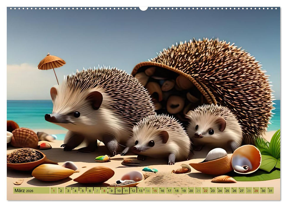 Igel-Abenteuer (CALVENDO Premium Wandkalender 2026)