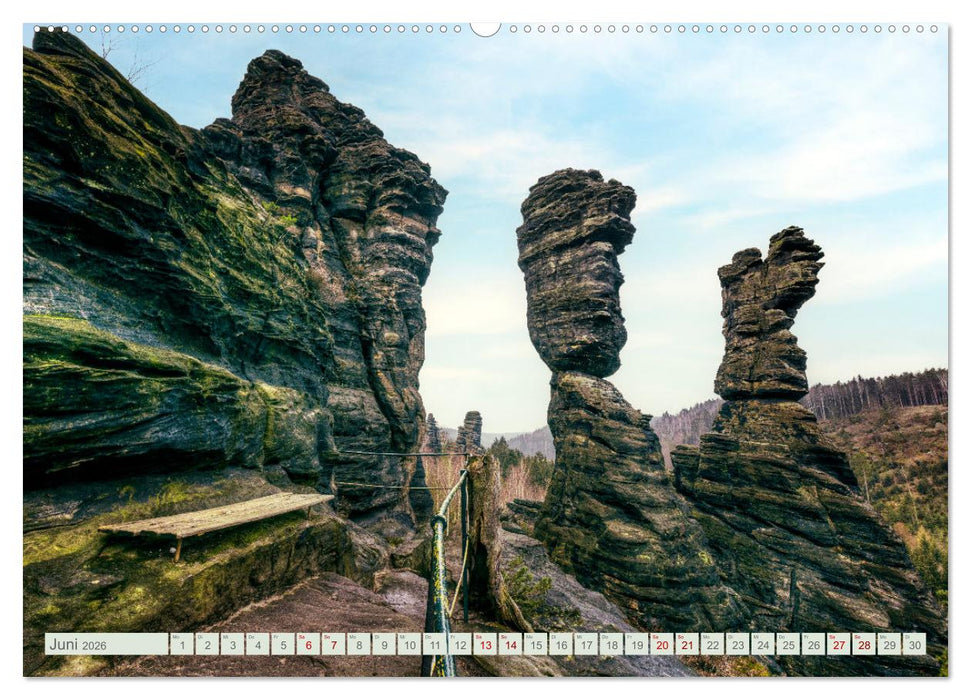 Ostschönheit Sachsen - Das Märchenland der Burgen und Felsen (CALVENDO Premium Wandkalender 2026)