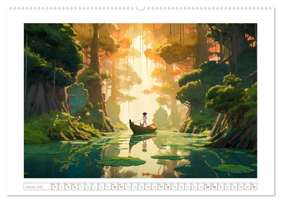 Zauberhafte Anime Welt (CALVENDO Wandkalender 2026)