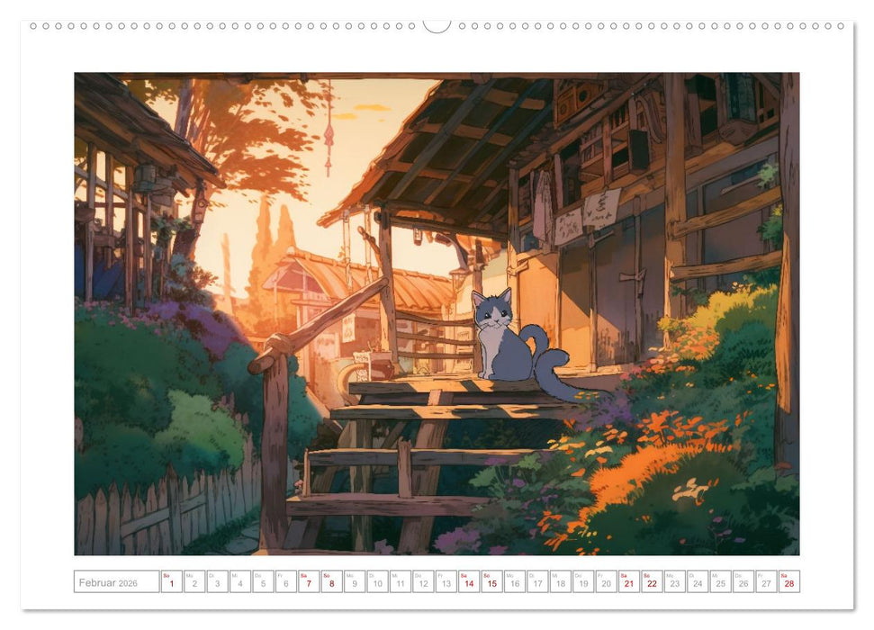 Zauberhafte Anime Welt (CALVENDO Wandkalender 2026)
