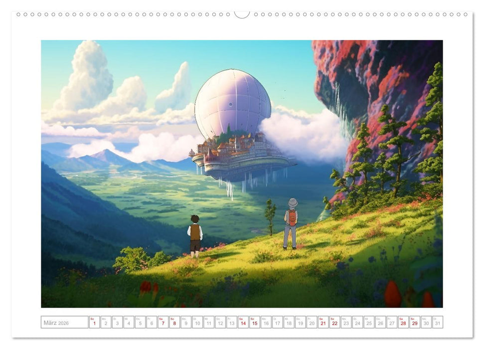 Zauberhafte Anime Welt (CALVENDO Wandkalender 2026)