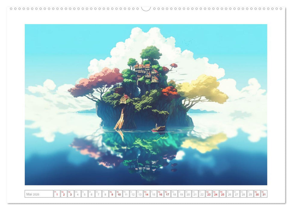 Zauberhafte Anime Welt (CALVENDO Wandkalender 2026)