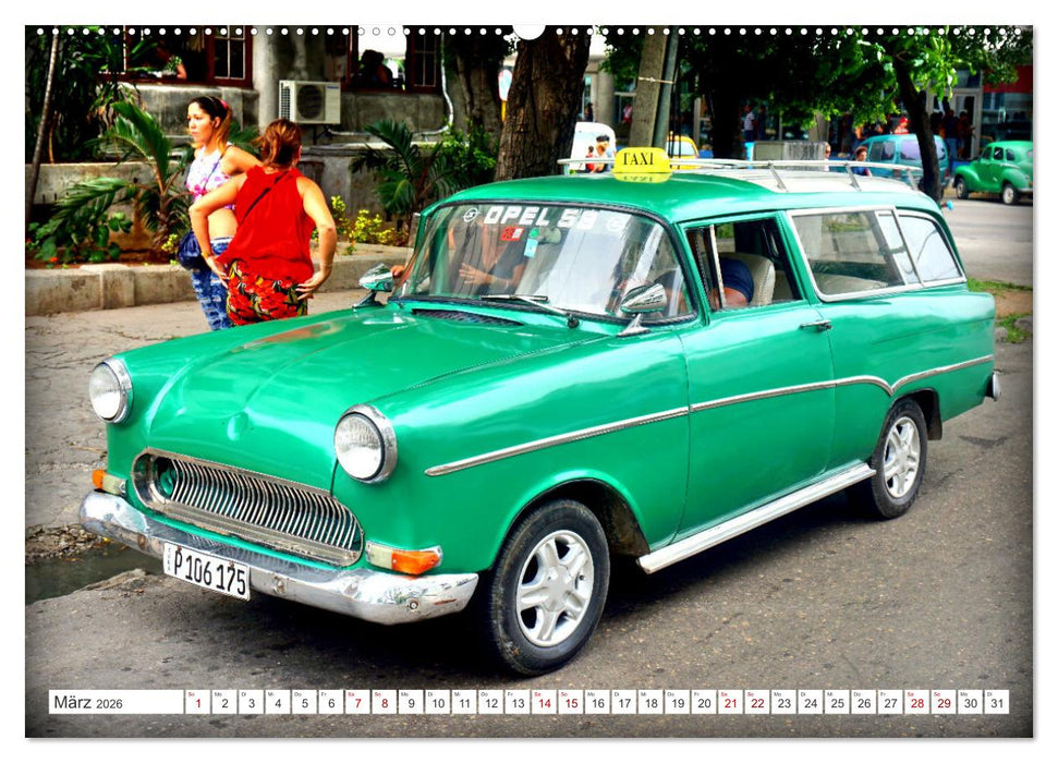 BEST OF OPEL P1 - Der legendäre Rekord Caravan in Kuba (CALVENDO Wandkalender 2026)