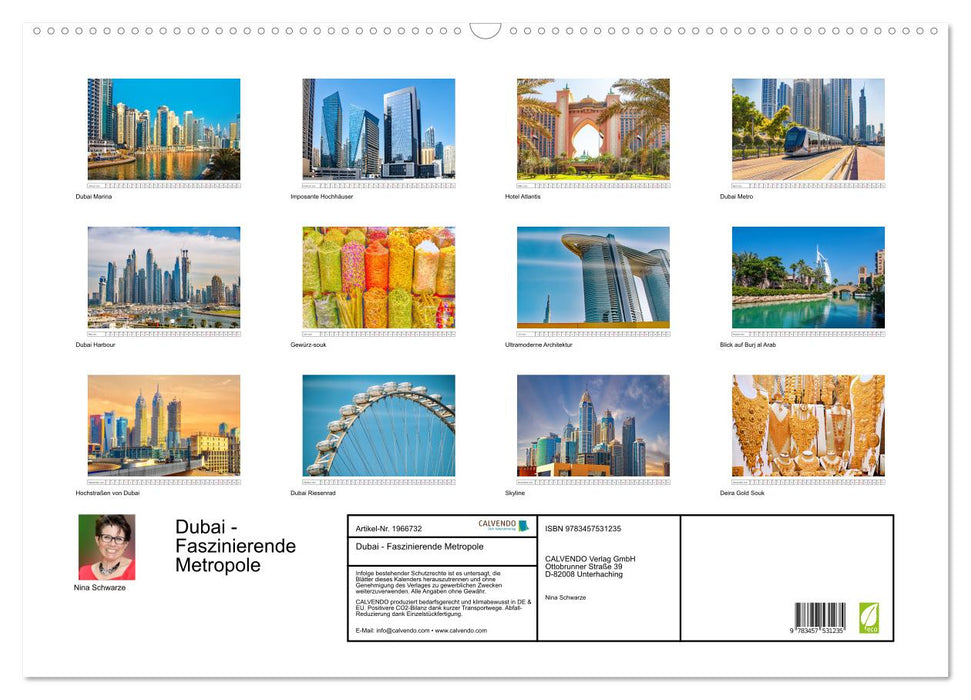 Dubai - Faszinierende Metropole (CALVENDO Wandkalender 2026)