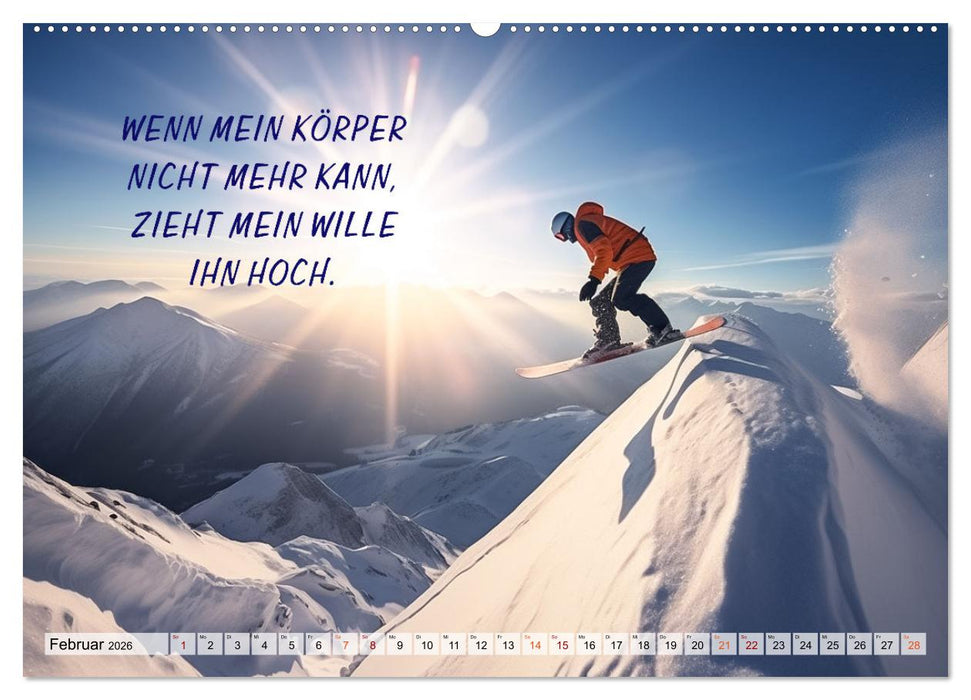 Motivation und Ski (CALVENDO Wandkalender 2026)