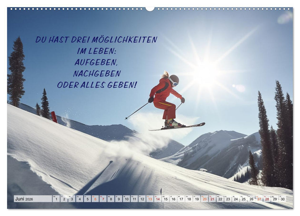 Motivation und Ski (CALVENDO Wandkalender 2026)
