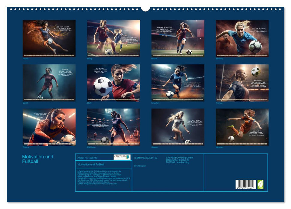 Motivation und Fußball (CALVENDO Wandkalender 2026)