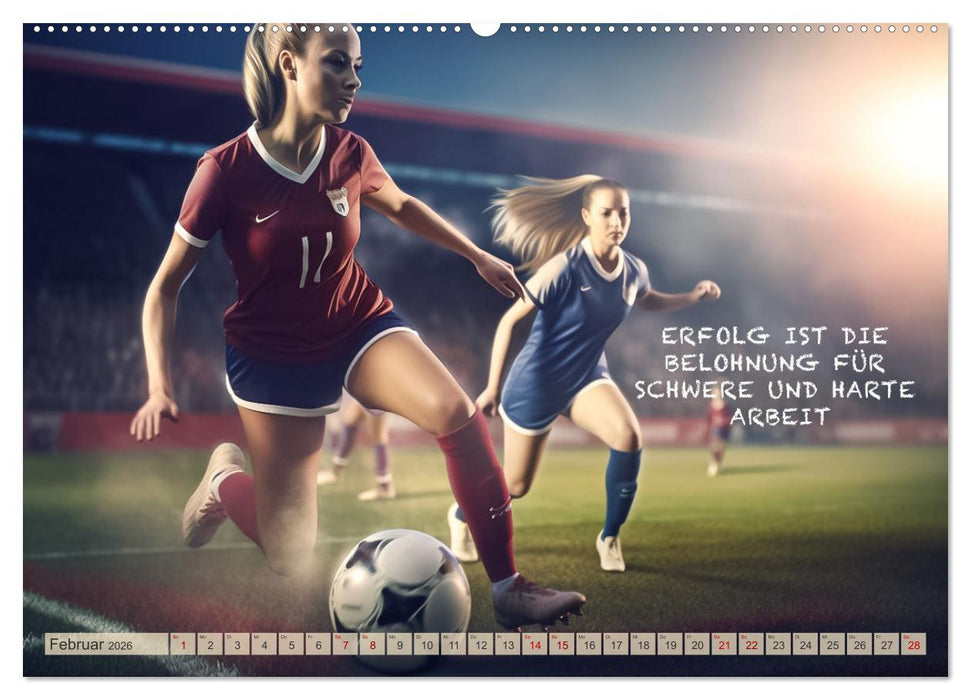 Motivation und Fußball (CALVENDO Wandkalender 2026)