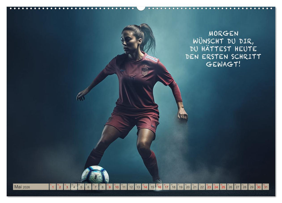 Motivation und Fußball (CALVENDO Wandkalender 2026)