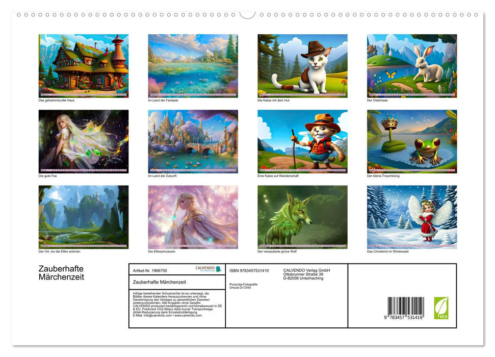 Zauberhafte Märchenzeit (CALVENDO Premium Wandkalender 2026)