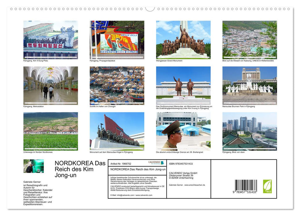 NORDKOREA Das Reich des Kim Jong-un (CALVENDO Premium Wandkalender 2026)
