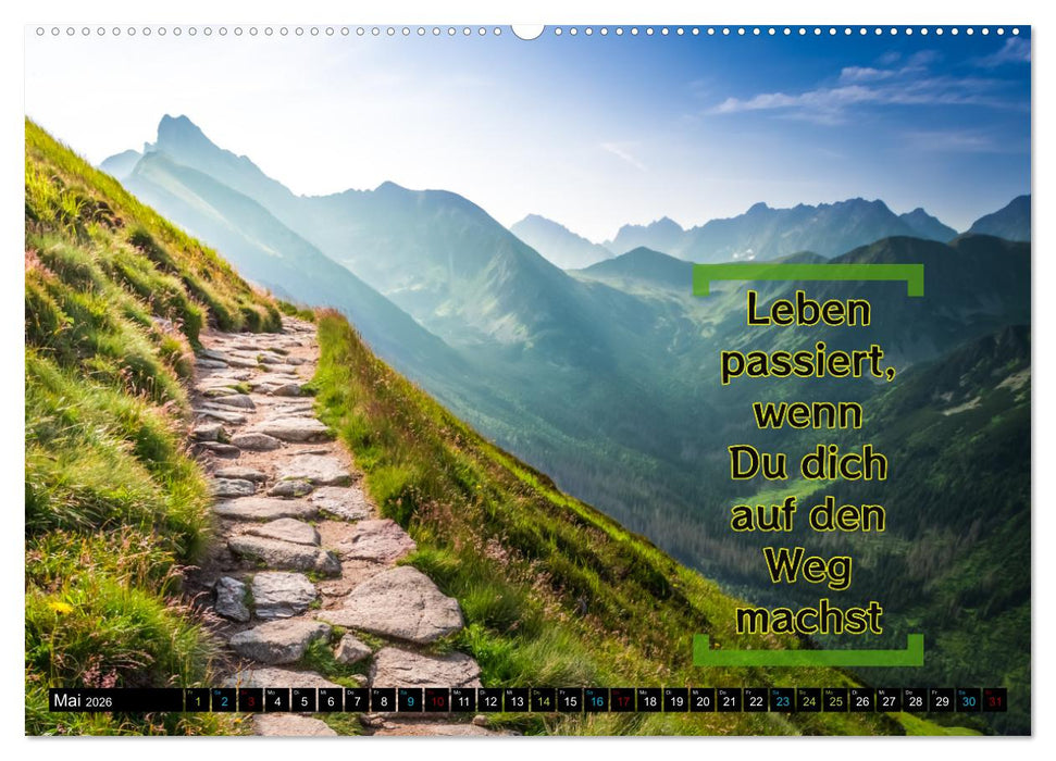 Kopf hoch Motivations Sprüche (CALVENDO Premium Wandkalender 2026)