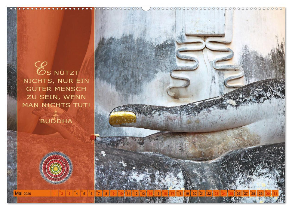 Unterwegs zur Erleuchtung Buddhistische Weisheiten (CALVENDO Wandkalender 2026)
