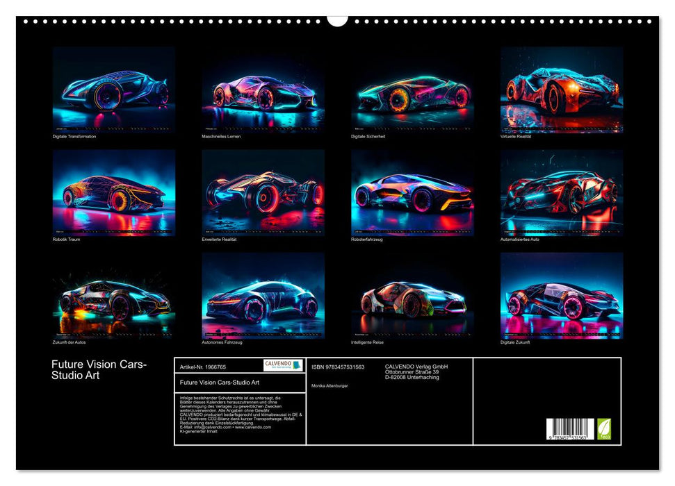 Future Vision Cars-Studio Art (CALVENDO Wandkalender 2026)
