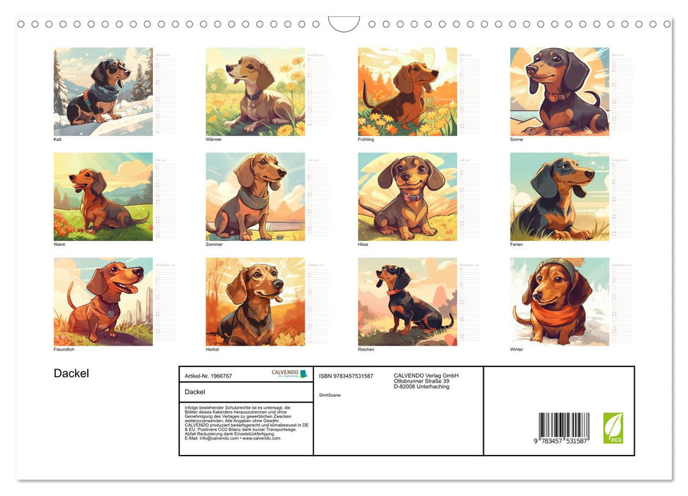 Dackel (CALVENDO Wandkalender 2026)