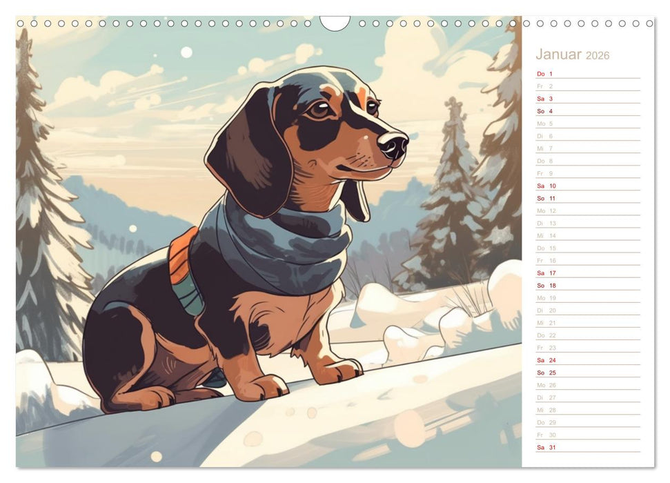 Dackel (CALVENDO Wandkalender 2026)