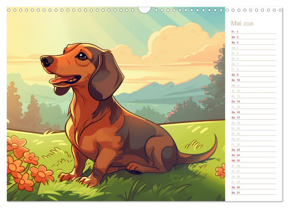 Dackel (CALVENDO Wandkalender 2026)