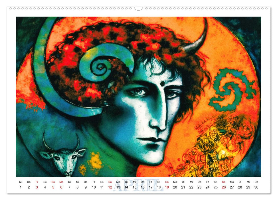 Die zwölf Tierkreiszeichen (CALVENDO Wandkalender 2026)