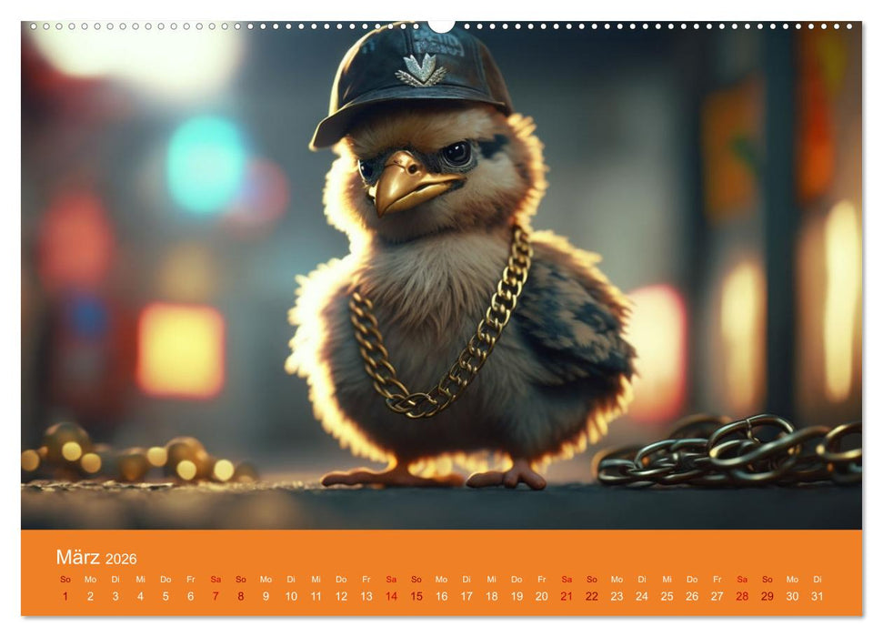 Hühner im Rampenlicht Ein Kalender voller tierischer Fotostars (CALVENDO Wandkalender 2026)