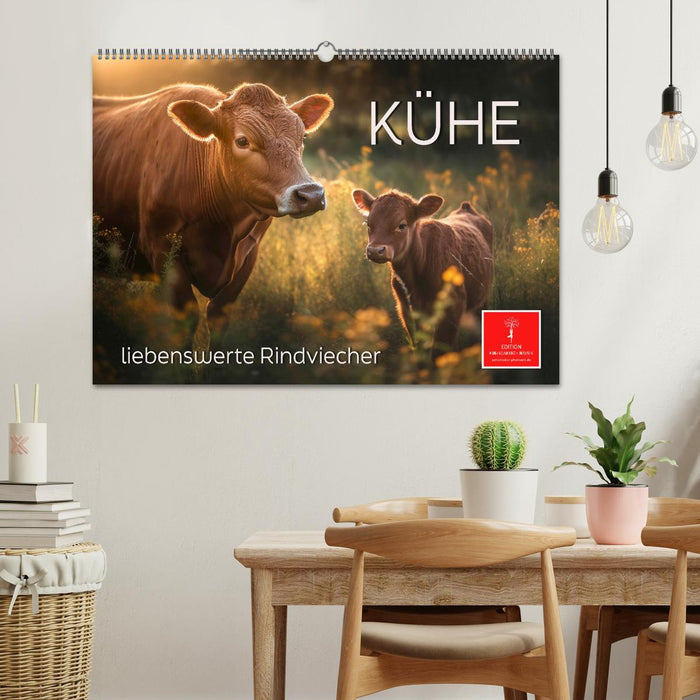 Kühe - liebenswerte Rindviecher (CALVENDO Wandkalender 2026)