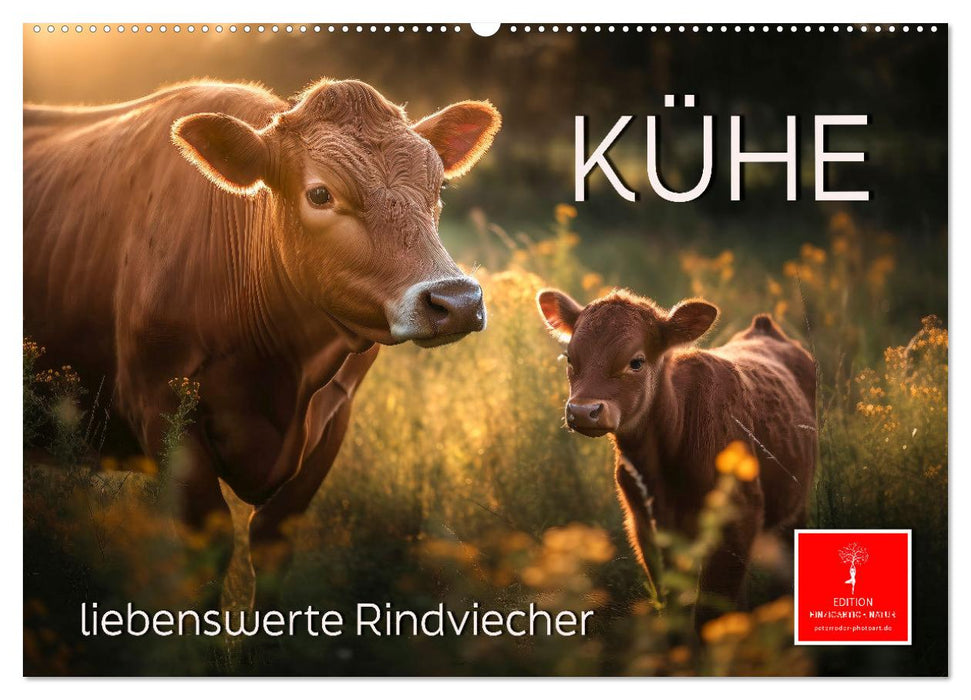 Kühe - liebenswerte Rindviecher (CALVENDO Wandkalender 2026)