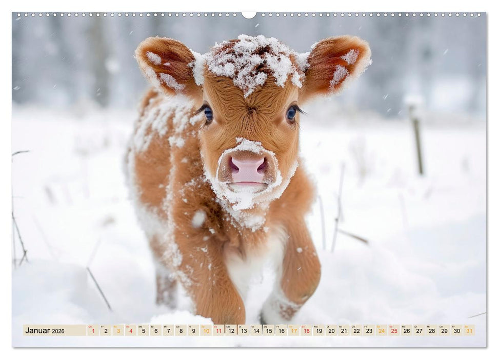 Kühe - liebenswerte Rindviecher (CALVENDO Wandkalender 2026)