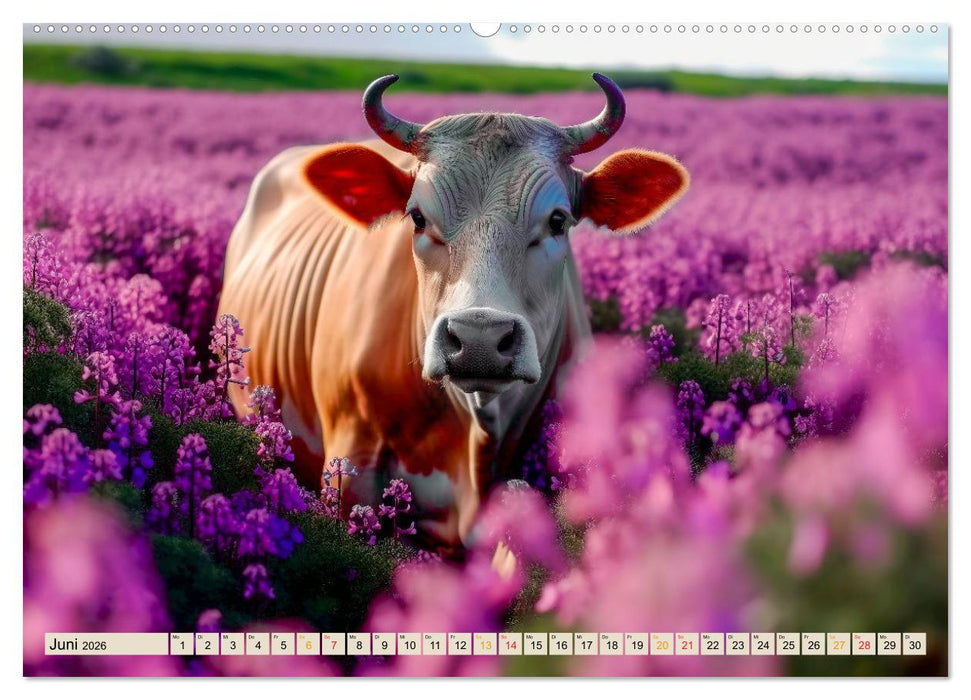 Kühe - liebenswerte Rindviecher (CALVENDO Wandkalender 2026)