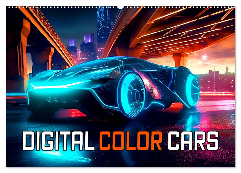 Digital Color Cars (CALVENDO Wandkalender 2026)