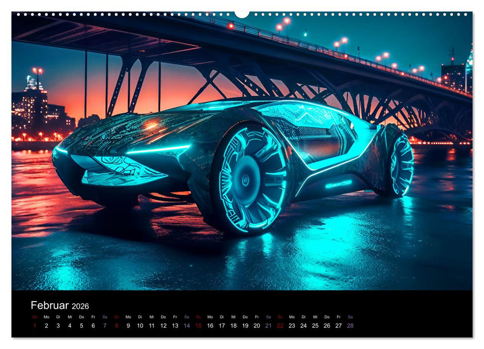 Digital Color Cars (CALVENDO Wandkalender 2026)