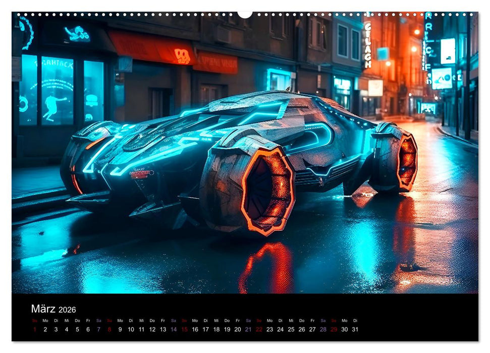 Digital Color Cars (CALVENDO Wandkalender 2026)