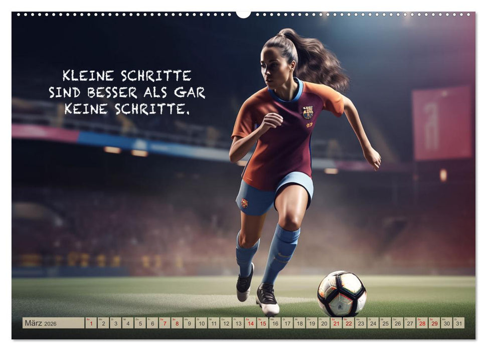 Motivation und Fußball (CALVENDO Premium Wandkalender 2026)