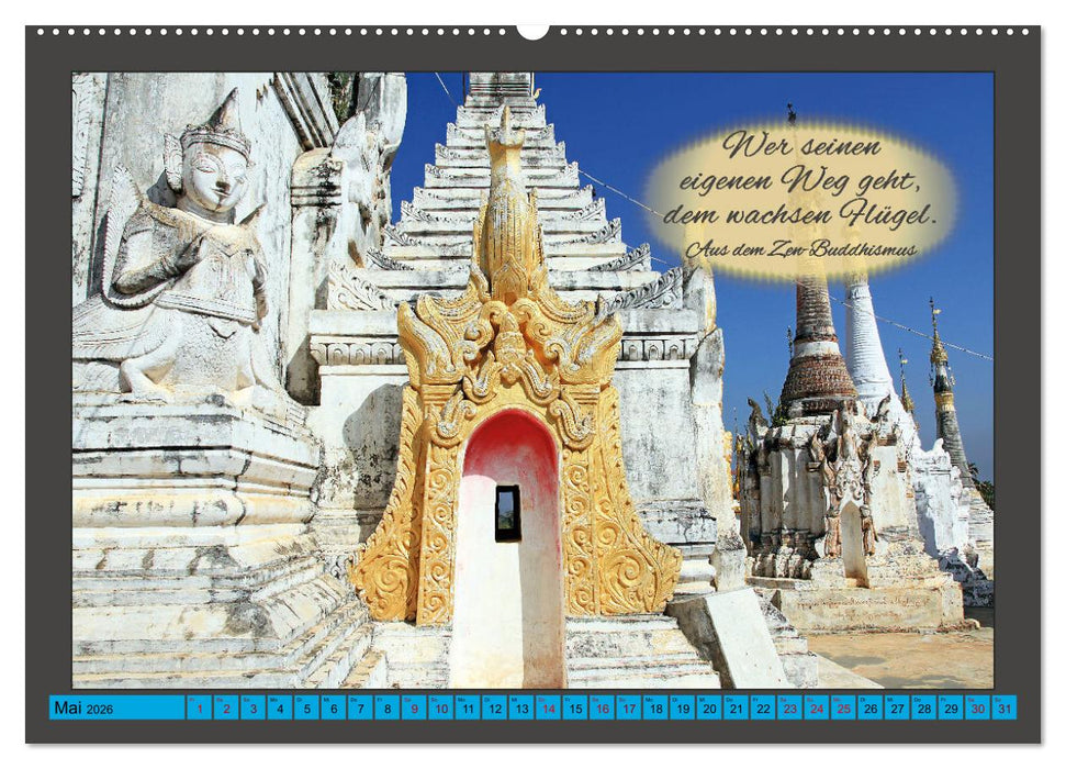 Worte der Weisheit Motivation für das ganze Jahr (CALVENDO Wandkalender 2026)