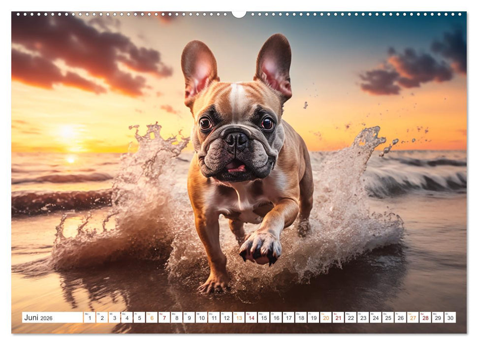Französische Bulldoggen (CALVENDO Premium Wandkalender 2026)