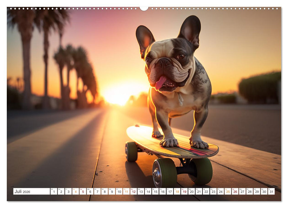 Französische Bulldoggen (CALVENDO Premium Wandkalender 2026)